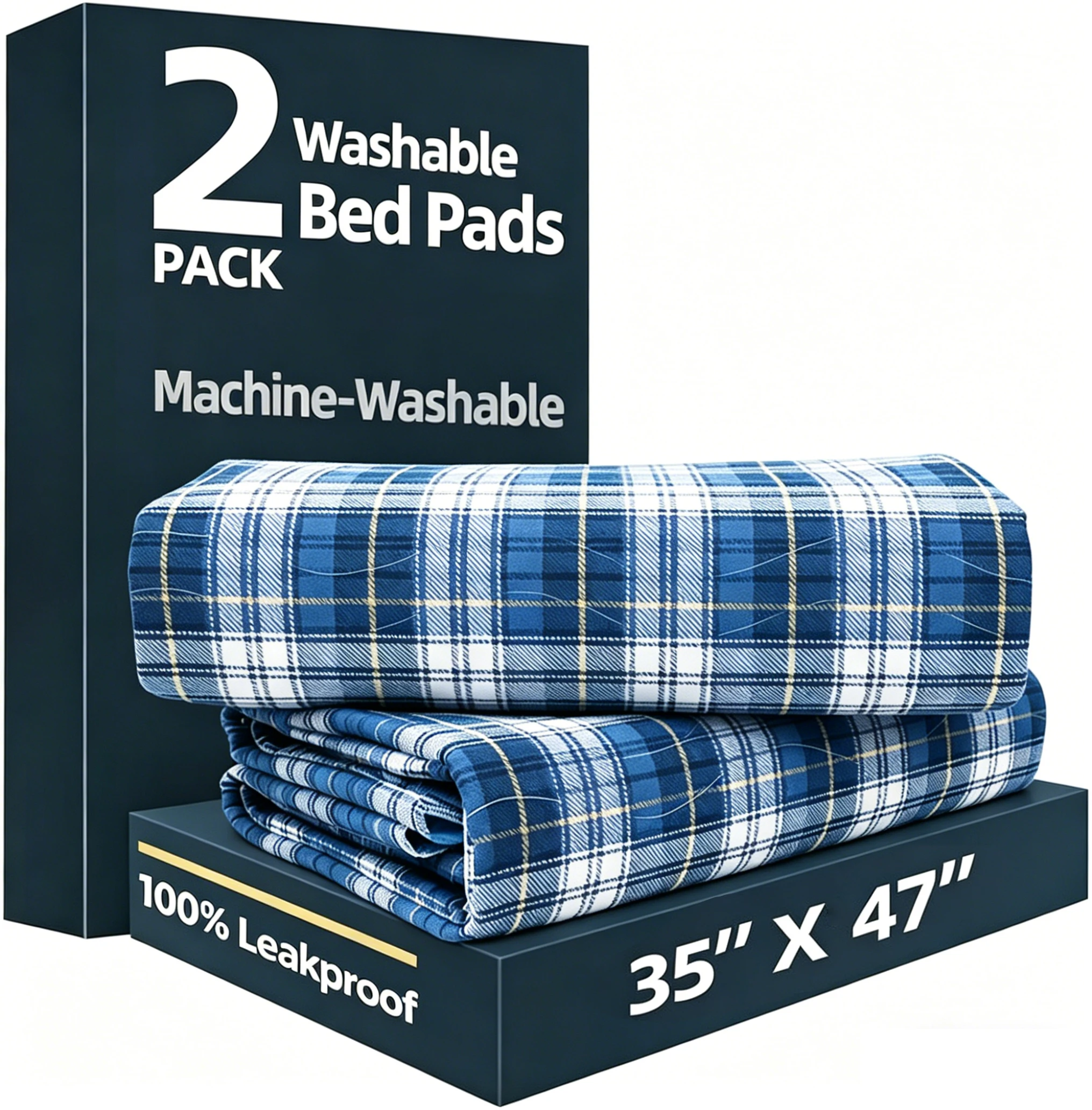 BUYHAO Washable Bed Pads (2-Pack) – Heavy Absorbency, Waterproof – For Adults, Elderly, Pets – Blue
BUYHAO Washable Bed Pads (2-Pack) – Heavy Absorbency, Waterproof – For Adults, Elderly, Pets – Blue