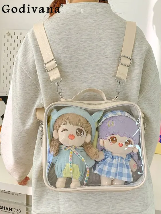 Simple Ins Wind Large Capacity Transparent Pain Bag 20cm Doll Bag Japanese Fashion Versatile Shoulder Student Messenger Bag
Simple Ins Wind Large Capacity Transparent Pain Bag 20cm Doll Bag Japanese Fashion Versatile Shoulder Student Messenger Bag