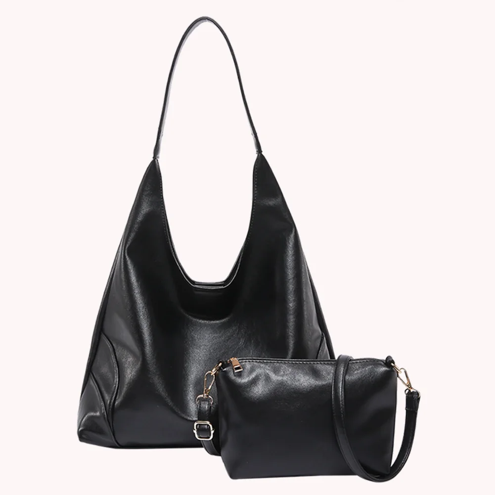 2pcs Women PU Leather Slouchy Hobo Bag Adjustable Strap Shoulder Purse with Coin Purse Tote Bag Solid for Work Travel
2pcs Women PU Leather Slouchy Hobo Bag Adjustable Strap Shoulder Purse with Coin Purse Tote Bag Solid for Work Travel