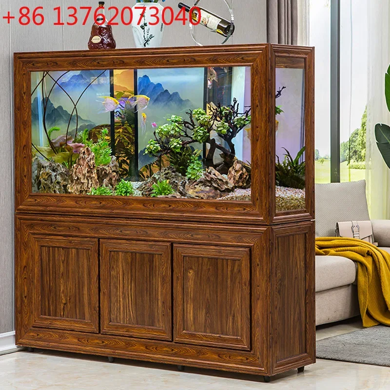 Chinese koi tank aquarium retro imitation mahogany home customization
Chinese koi tank aquarium retro imitation mahogany home customization