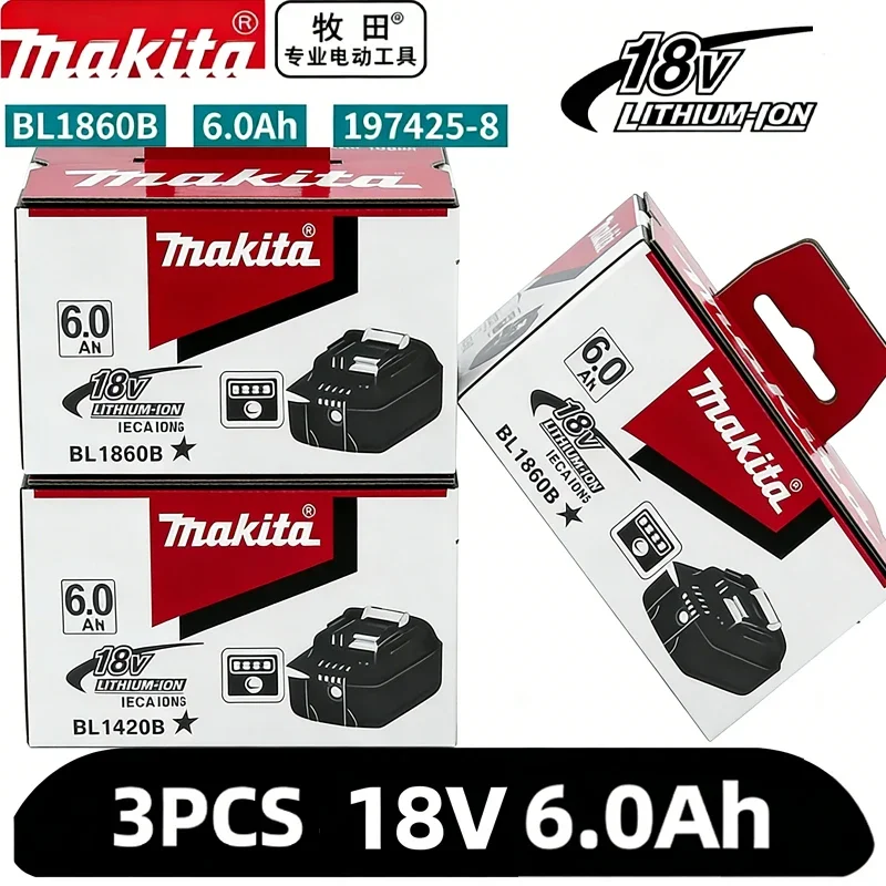 New Makita Original 18V 6.0Ah Li-ion Battery BL1860 BL1830 BL1850 BL1860B Replacement for LXT Cordless Power Tools High Capacity
New Makita Original 18V 6.0Ah Li-ion Battery BL1860 BL1830 BL1850 BL1860B Replacement for LXT Cordless Power Tools High Capacity