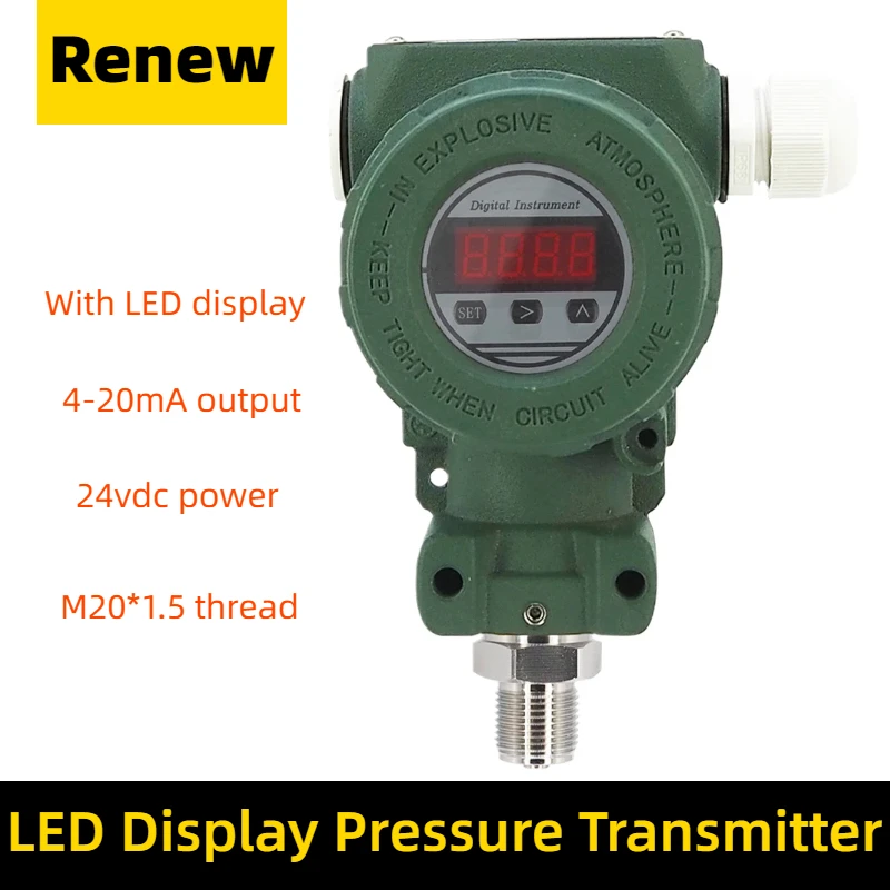 Digital Pressure Transmitter Explosion-proof Industrial Water Oil Air Pressure Sensor 4-20ma Pressure Transmitter
Digital Pressure Transmitter Explosion-proof Industrial Water Oil Air Pressure Sensor 4-20ma Pressure Transmitter