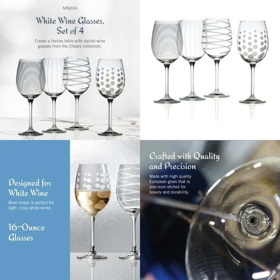 Cheers es Set of 4, 16-Ounce Elegant Glassware, Durable and Dishwasher Safe, Perfect for Everyday or Entertaining
Cheers es Set of 4, 16-Ounce Elegant Glassware, Durable and Dishwasher Safe, Perfect for Everyday or Entertaining