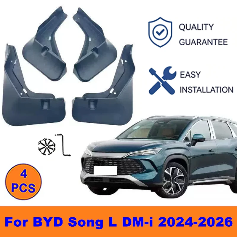 4Pcs Mud Flaps For BYD Song L DM-i 2024-2026 - Splash Guards Front&Rear Wheel Fender Mudguards Car Exterior Protection Accessory
4Pcs Mud Flaps For BYD Song L DM-i 2024-2026 - Splash Guards Front&Rear Wheel Fender Mudguards Car Exterior Protection Accessory