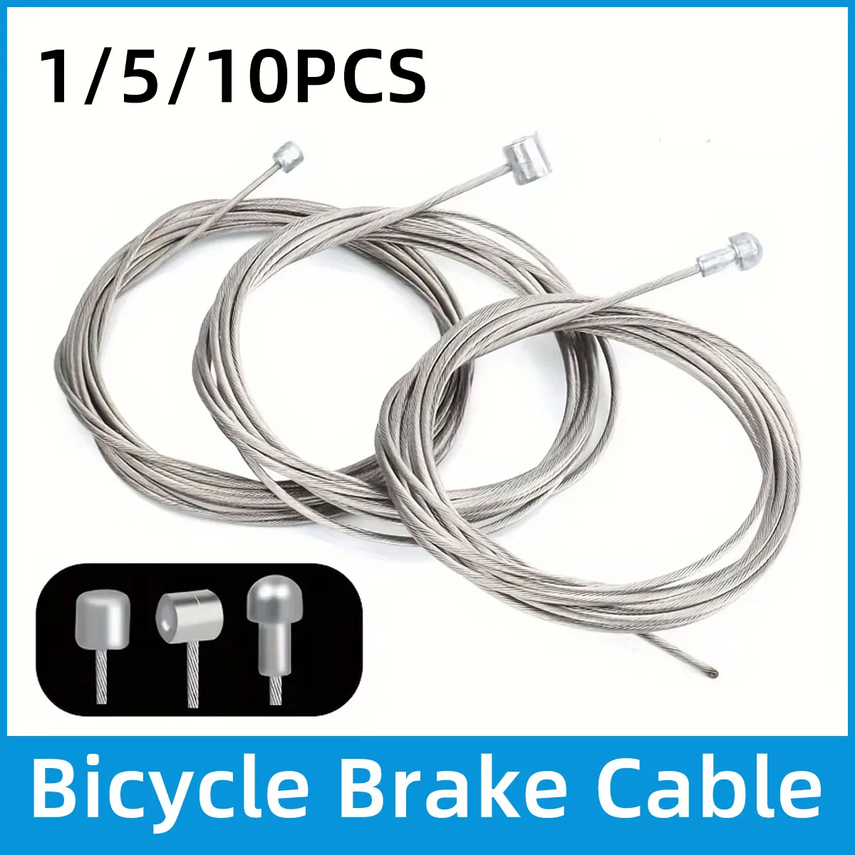 Трос для тормоза/переключения скоростей велосипеда из нержавеющей стали, прочный и долговечный, с внутренней стальной жилой, аксессуары для горных и дорожных велосипедов
Трос для тормоза/переключения скоростей велосипеда из нержавеющей стали, прочный и долговечный, с внутренней стальной жилой, аксессуары для горных и дорожных велосипедов