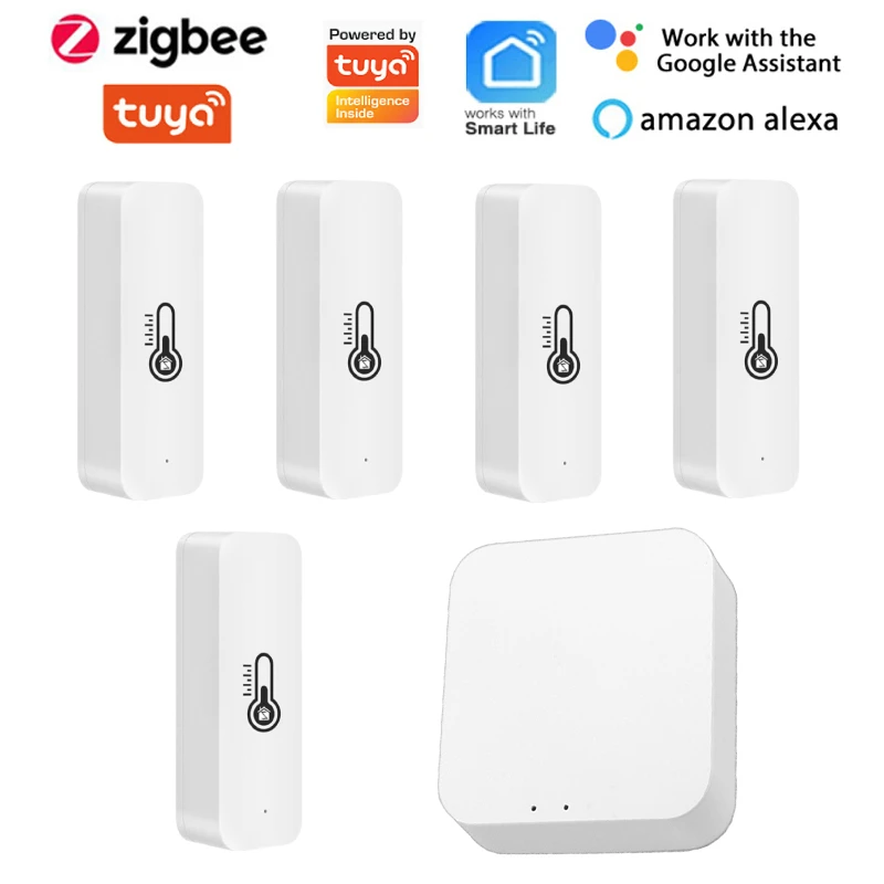 Tuya Alexa Zigbee 3.0 Temperature and Humidity Sensor Smart Home Security Real-time Monitor Work with Smart Life APP Google Home
Tuya Alexa Zigbee 3.0 Temperature and Humidity Sensor Smart Home Security Real-time Monitor Work with Smart Life APP Google Home