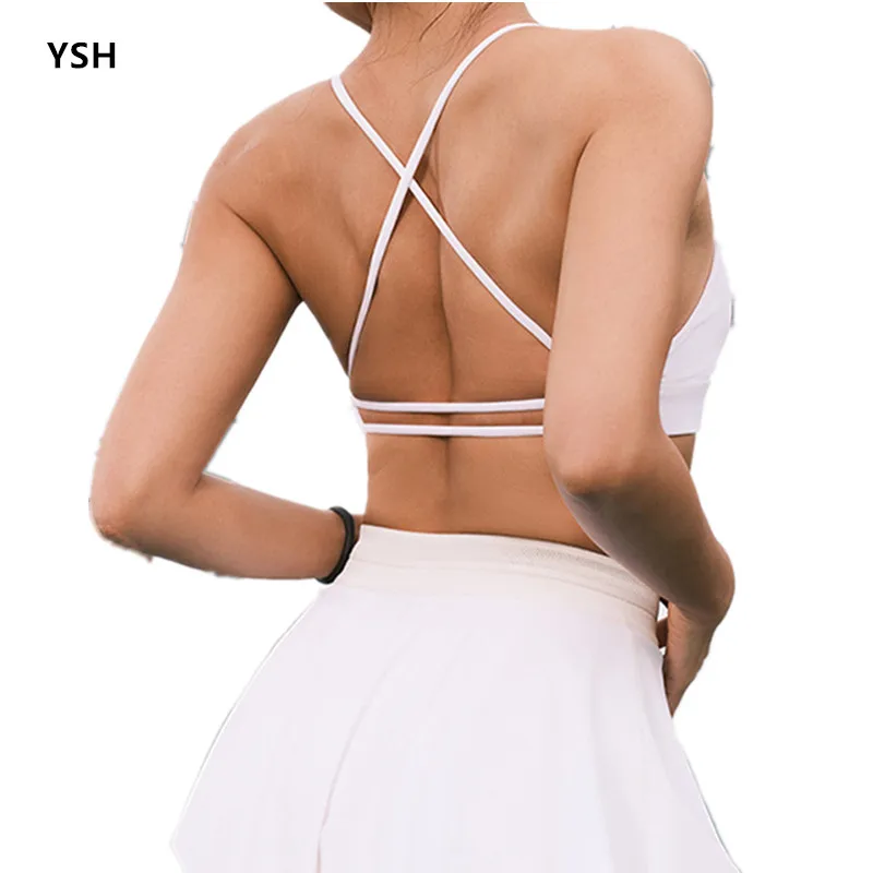 Sexy Backless Cross Back Fitness Yoga Bra White Sports Top V Neck Sportswear for Women Gym Gather Breathable Running Bras Underw
Sexy Backless Cross Back Fitness Yoga Bra White Sports Top V Neck Sportswear for Women Gym Gather Breathable Running Bras Underw
