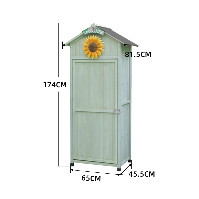 Outdoor locker, waterproof and sun-proof garden tool room courtyard solid wood storage cabinet
Outdoor locker, waterproof and sun-proof garden tool room courtyard solid wood storage cabinet