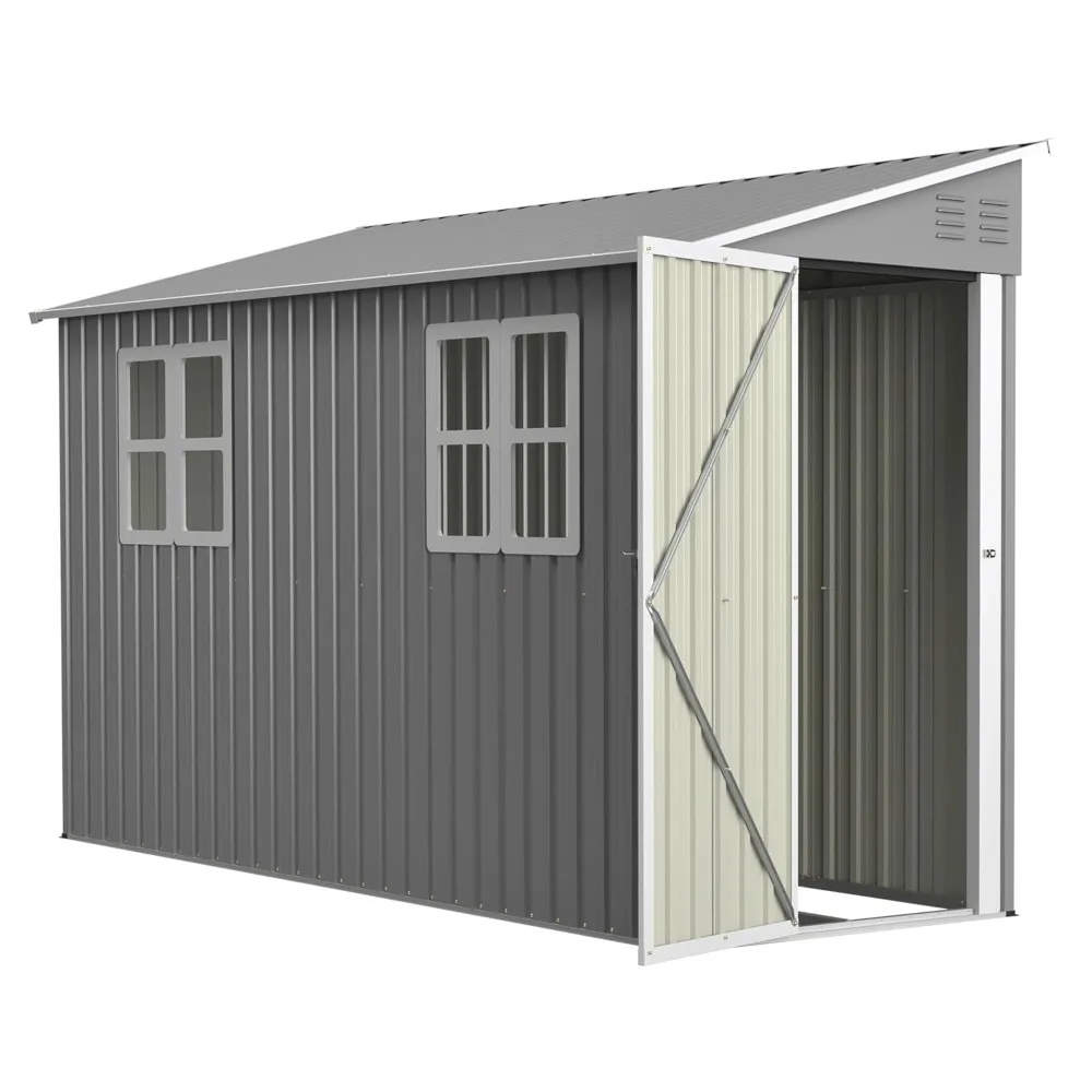 4x10FT Lean to Shed with Floor Frame & Windows, Metal Outdoor Storage Shed, Large Tool Shed for Garden Backyard, Customized
4x10FT Lean to Shed with Floor Frame & Windows, Metal Outdoor Storage Shed, Large Tool Shed for Garden Backyard, Customized
