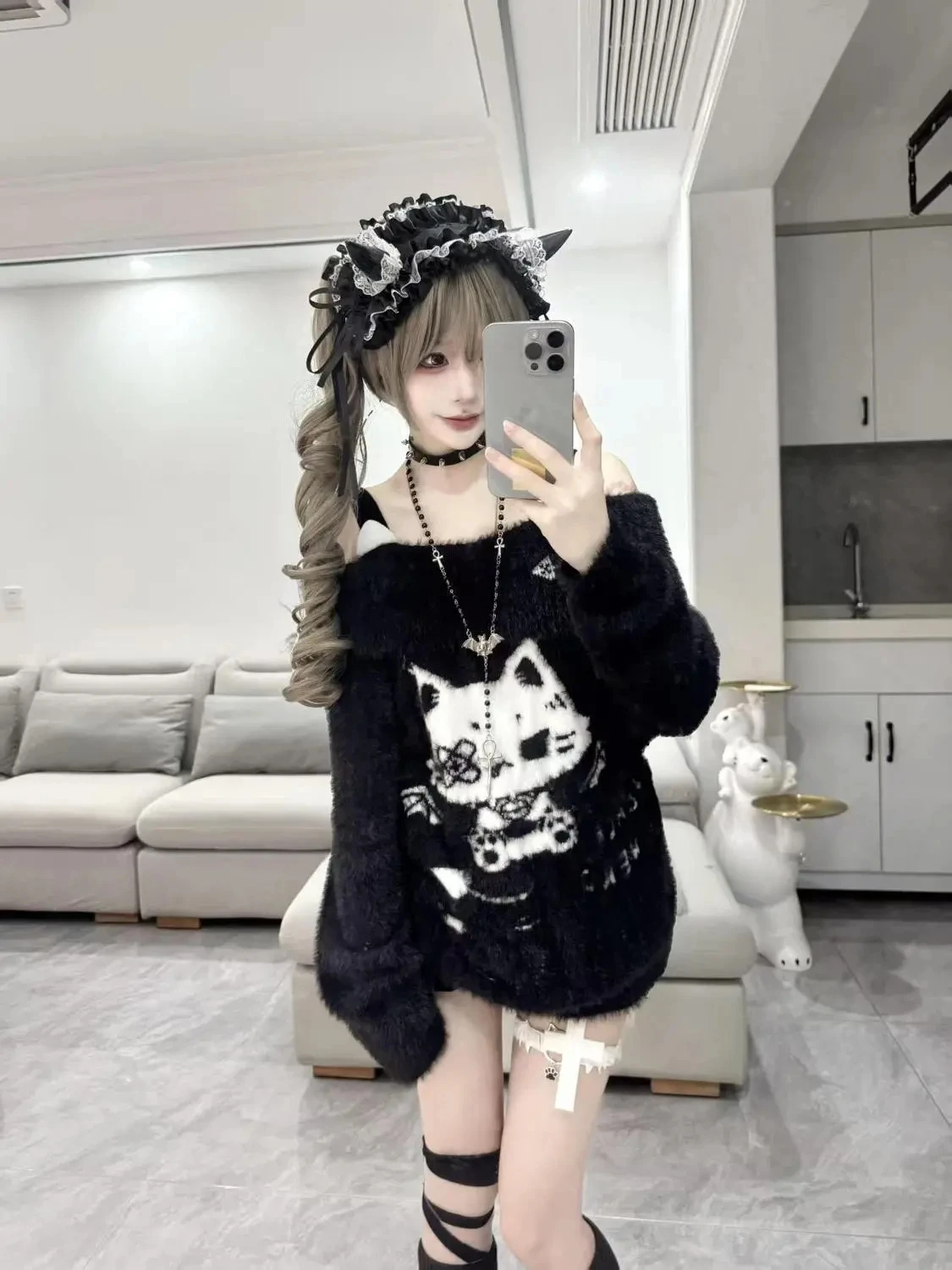 Свободный вязаный свитер с воротником на одно плечо Sweet Sle Long Sve Winter Faion для женщин Milkin Cute Design
Свободный вязаный свитер с воротником на одно плечо Sweet Sle Long Sve Winter Faion для женщин Milkin Cute Design