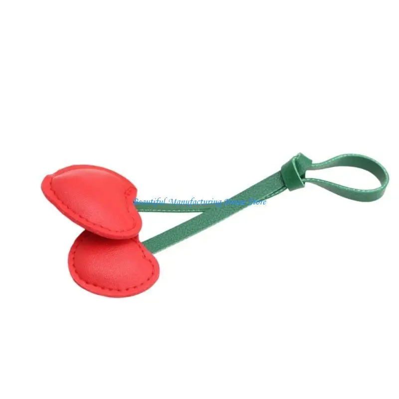 E56A PU Leather Cherry Shaped Keychain Versatile Charm for Keys and Bags Fruit Keyring Pendant Stylish Purse Decoration
E56A PU Leather Cherry Shaped Keychain Versatile Charm for Keys and Bags Fruit Keyring Pendant Stylish Purse Decoration
