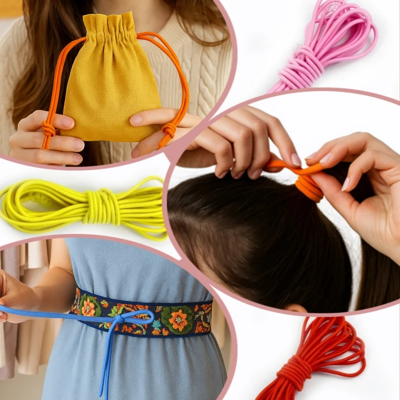 10/20M Sewing Elastic Rope for HairBand 4mm Bungee Cord Colorful Elasticity Rubber Band Garment Belt Strech Ribbon Drawstring 
10/20M Sewing Elastic Rope for HairBand 4mm Bungee Cord Colorful Elasticity Rubber Band Garment Belt Strech Ribbon Drawstring