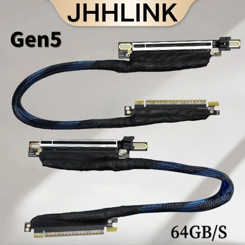 PCI E 5.0 X16 Graphics Card 270 Degree Left/Right GPU Cable Silver Plated PCIe 5.0 X16 GEN 5 Adapter Cable RTX 5090 Server Cable
PCI E 5.0 X16 Graphics Card 270 Degree Left/Right GPU Cable Silver Plated PCIe 5.0 X16 GEN 5 Adapter Cable RTX 5090 Server Cable