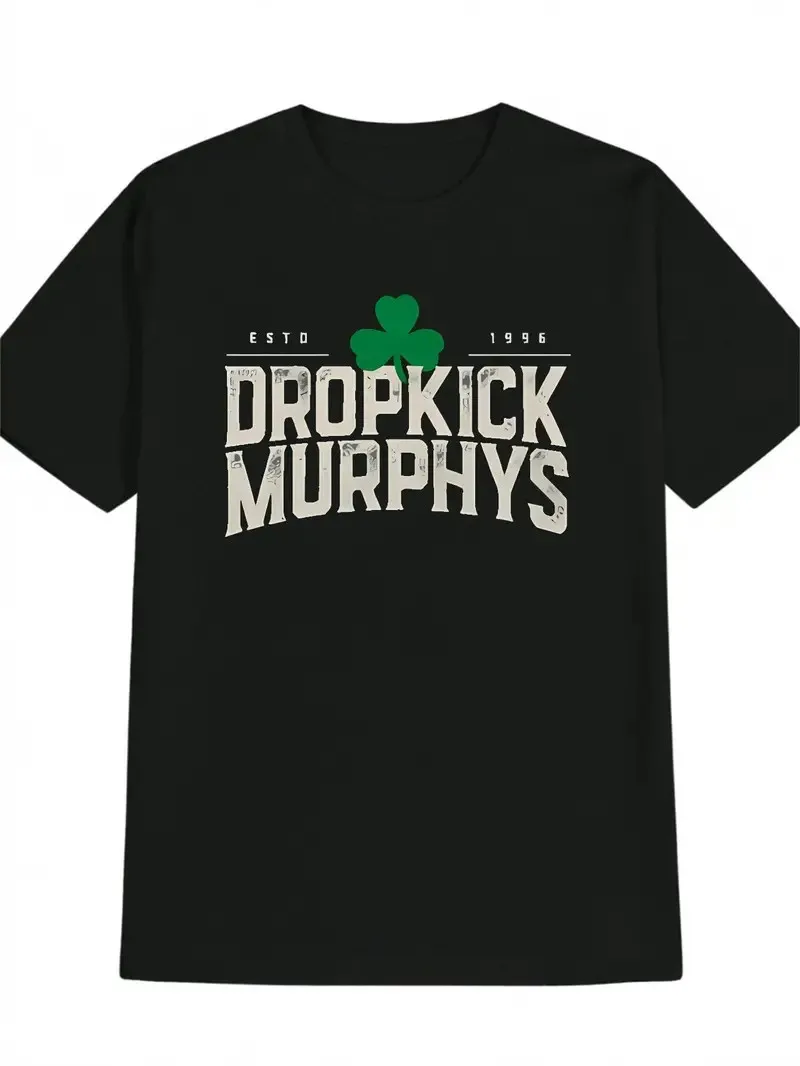 Men's Casual Crew Neck T-Shirt with Fun 3D Print Design - Black 'DROPKICK MURPHY
Men's Casual Crew Neck T-Shirt with Fun 3D Print Design - Black 'DROPKICK MURPHY