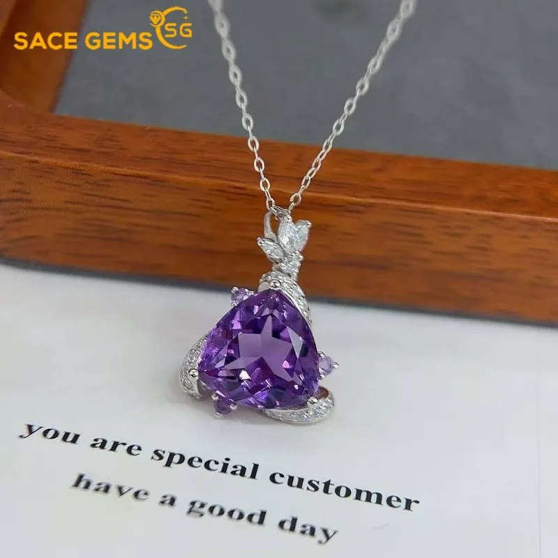 SACE GEMS Swan 925 Sterling Silver Certified 12MM Natual Amethyst Pendant Necklace for Women Cocktail Party Fine Jewelry Gift
SACE GEMS Swan 925 Sterling Silver Certified 12MM Natual Amethyst Pendant Necklace for Women Cocktail Party Fine Jewelry Gift