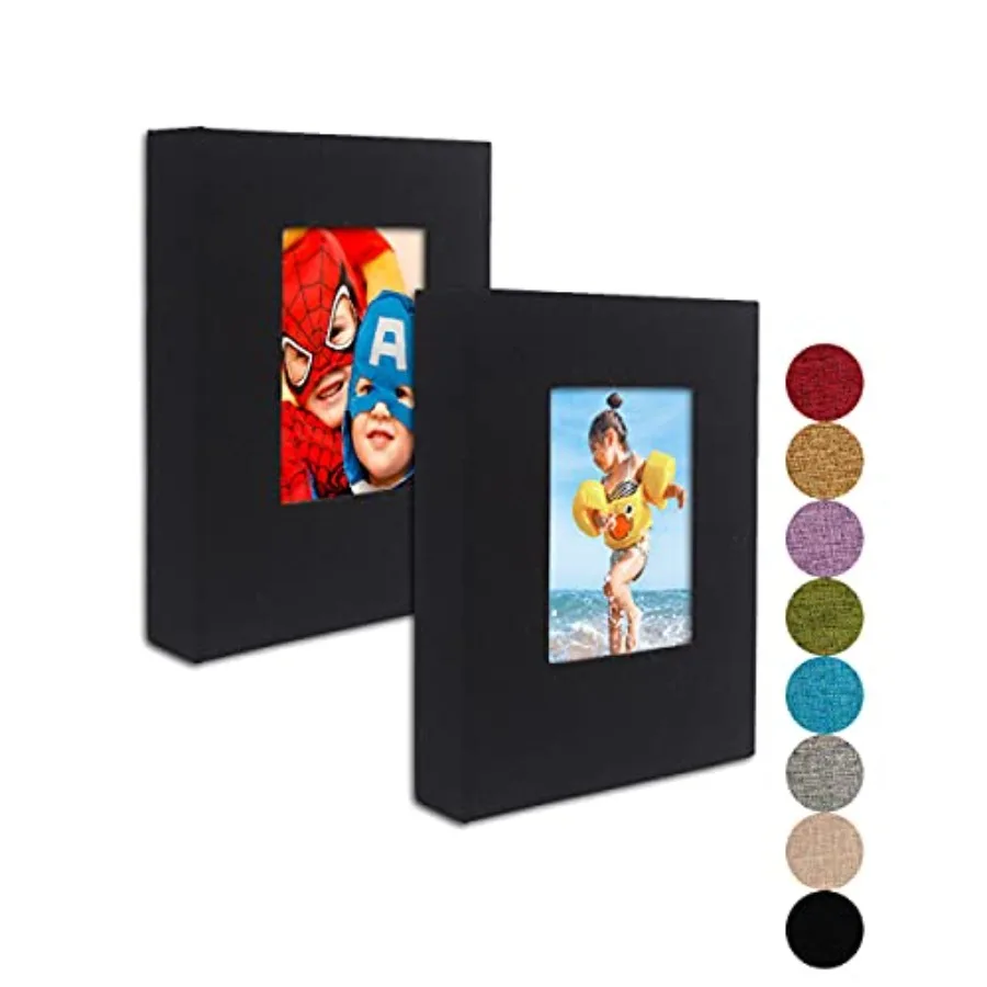 Small Photo Album 5x7 2 Pack, Each 26 Clear Pages Hold 52 Pictures. Album for 5x7 Pictures, Artwork, Drawings, Linen Cover with
Small Photo Album 5x7 2 Pack, Each 26 Clear Pages Hold 52 Pictures. Album for 5x7 Pictures, Artwork, Drawings, Linen Cover with