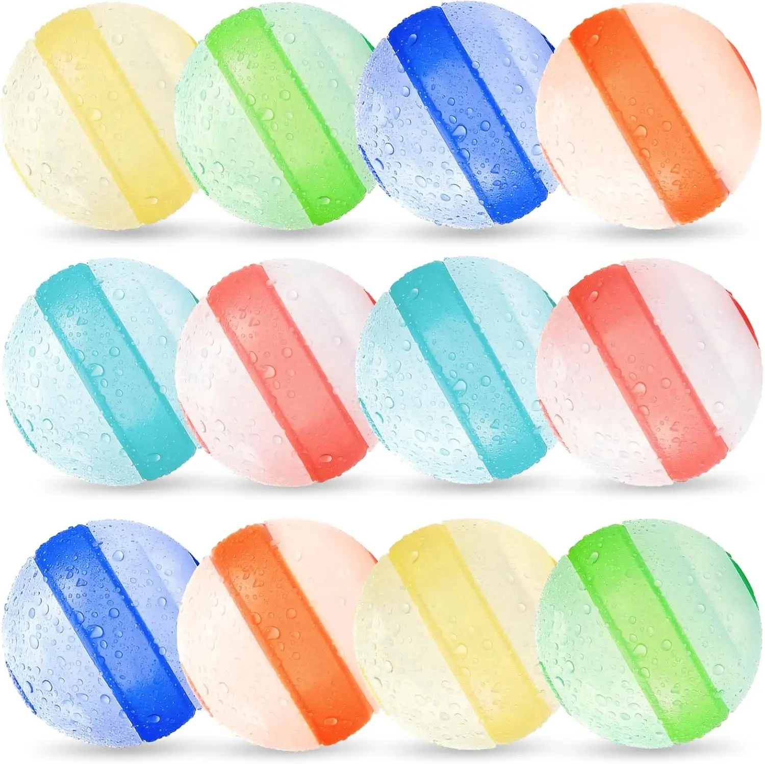 12 Reusable Water Balloons, Quick-Fill Self-Sealing Silicone Toys for Pool Beach
12 Reusable Water Balloons, Quick-Fill Self-Sealing Silicone Toys for Pool Beach
