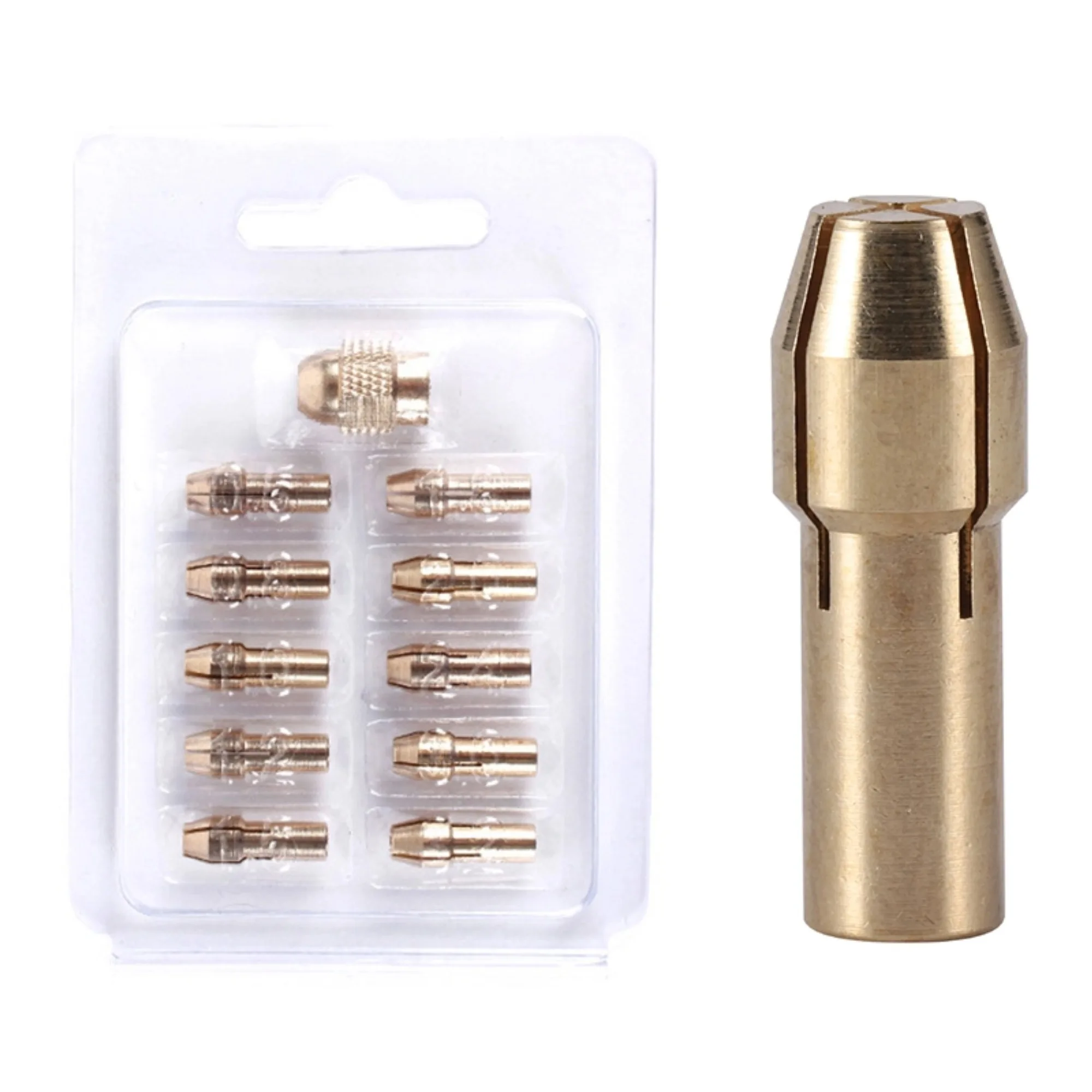 11PCS/lot High Speed Steel Mini Drill Brass Collet Chuck For Rotary Tool 0.5-3.2mm Brass And Nut Diameter Of Shank 4.3mm
11PCS/lot High Speed Steel Mini Drill Brass Collet Chuck For Rotary Tool 0.5-3.2mm Brass And Nut Diameter Of Shank 4.3mm