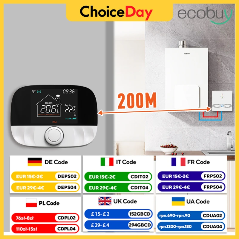 Tuya Smart Home Wifi Thermostat Wireless Gas Boiler Battery Wifi Thermostat Smart Temperature Remote Controller Alexa Google
Tuya Smart Home Wifi Thermostat Wireless Gas Boiler Battery Wifi Thermostat Smart Temperature Remote Controller Alexa Google