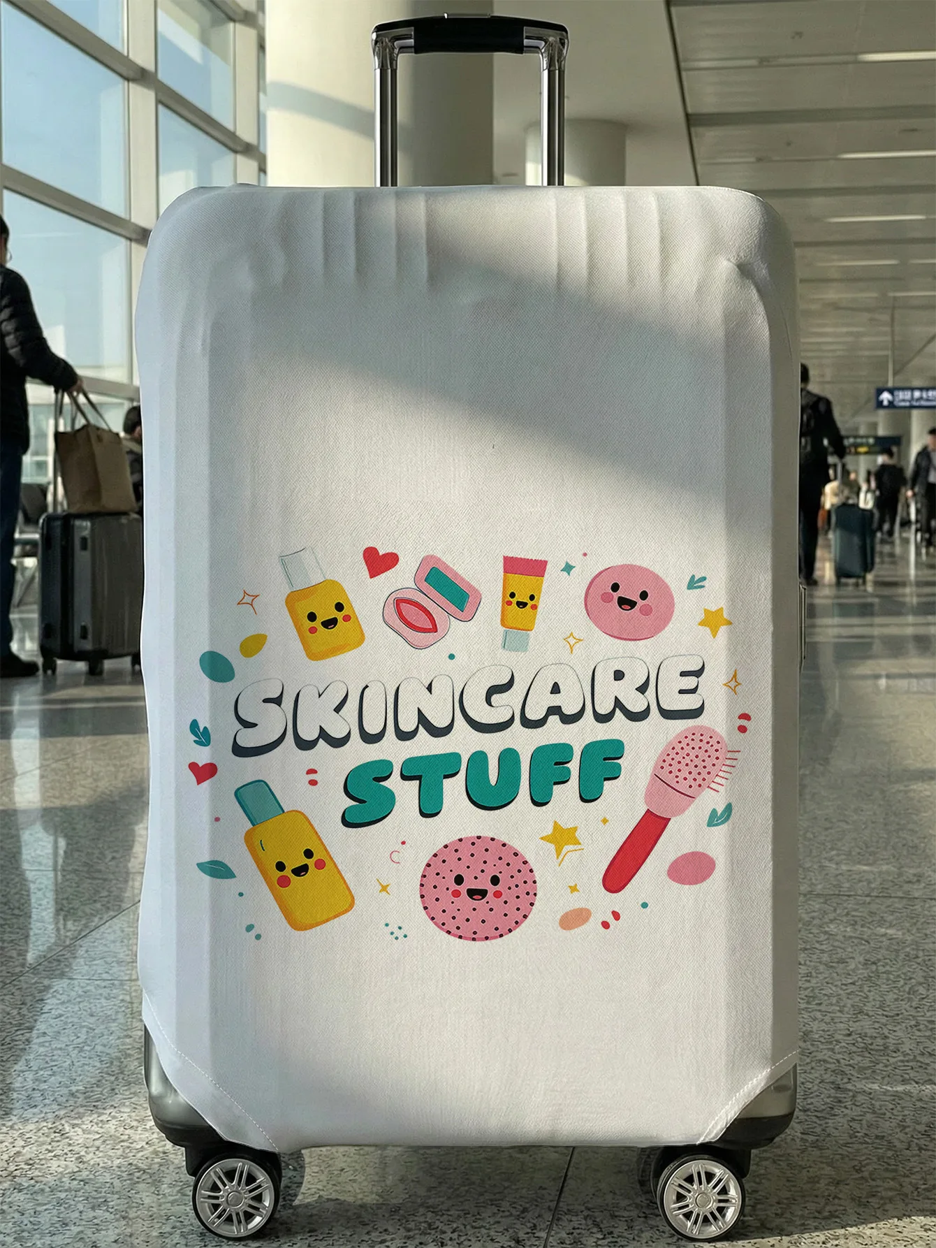 Чехол для багажа с мультяшным принтом в стиле Skincare Element, подходит для чемоданов 18-32 дюймов, чехол-накладка на ручку чемодана, дорожные аксессуары
Чехол для багажа с мультяшным принтом в стиле Skincare Element, подходит для чемоданов 18-32 дюймов, чехол-накладка на ручку чемодана, дорожные аксессуары