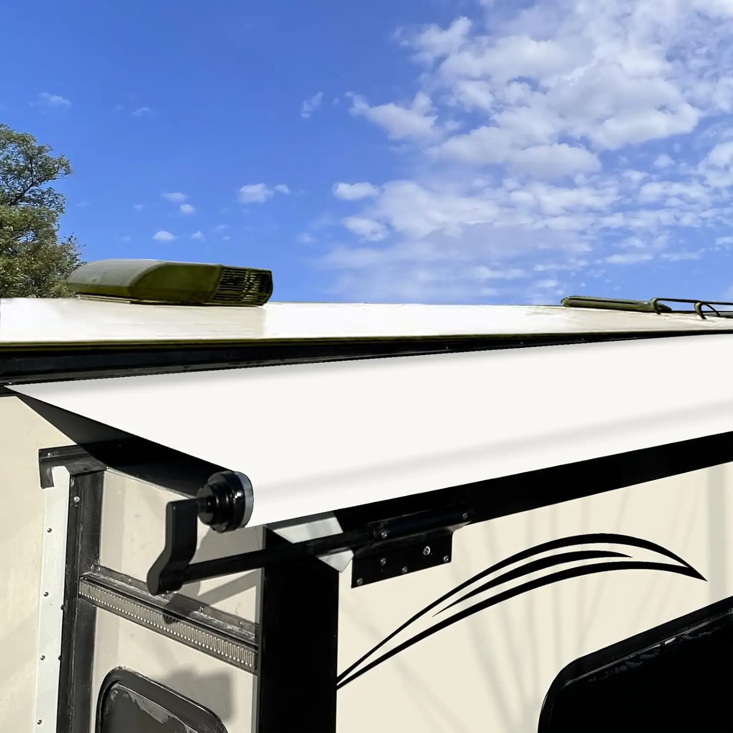 Universal RV Slide Out Awning Fabric Replacement, White, 49" x 170", Durable Waterproof Vinyl for Travel Trailers
Universal RV Slide Out Awning Fabric Replacement, White, 49" x 170", Durable Waterproof Vinyl for Travel Trailers