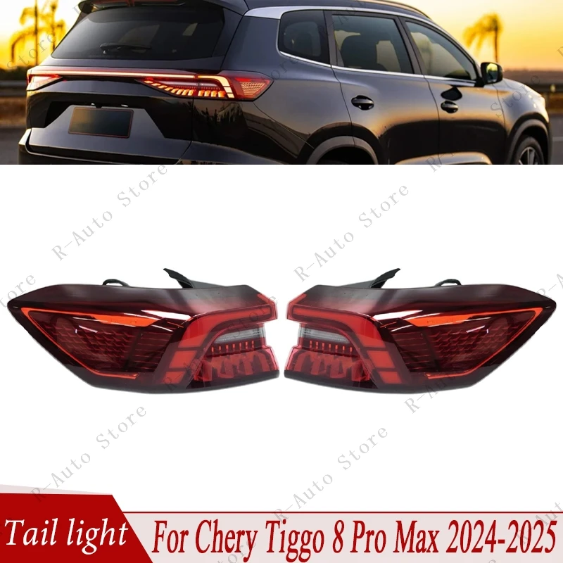 For Chery Tiggo 8 Pro Max 2024-2025 Car Tail Light Assembly Tail Lamp Rear Turn Singal Light Stop Light Brake Lamp 605000913AB
For Chery Tiggo 8 Pro Max 2024-2025 Car Tail Light Assembly Tail Lamp Rear Turn Singal Light Stop Light Brake Lamp 605000913AB