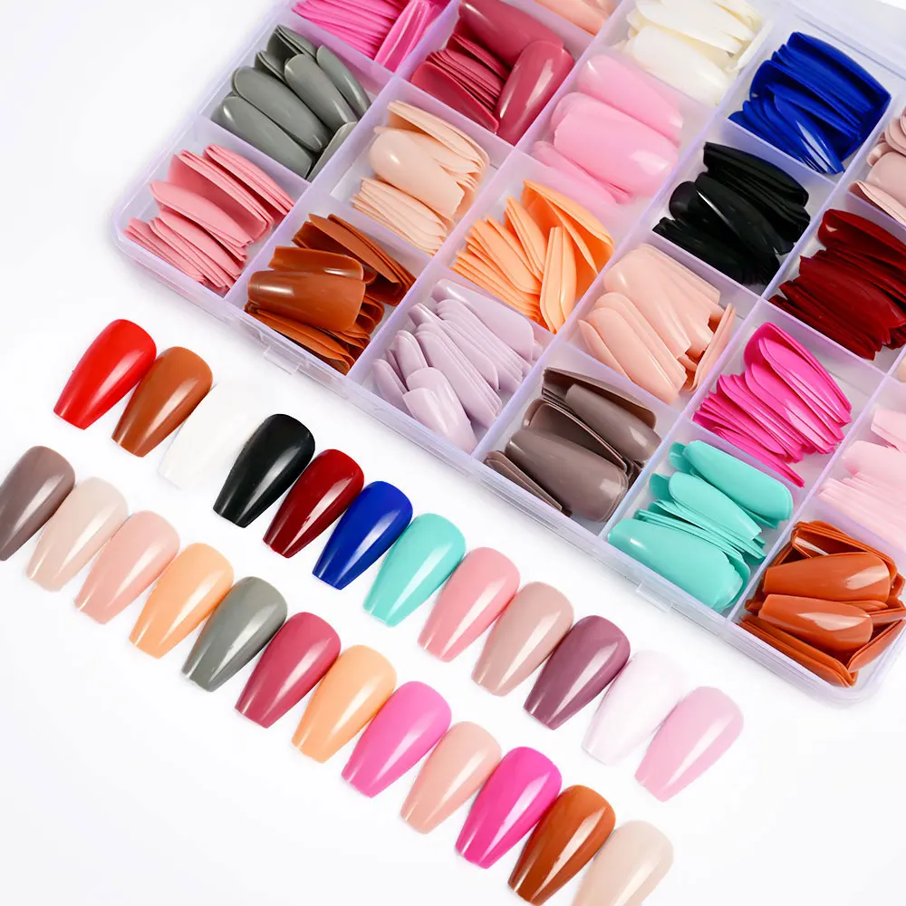 576Pcs Glossy Medium Trapezoid Press On Nails 24 Solid Colors Full Cover Fake Nail Tips Euro American Style False Fingertips TD
576Pcs Glossy Medium Trapezoid Press On Nails 24 Solid Colors Full Cover Fake Nail Tips Euro American Style False Fingertips TD