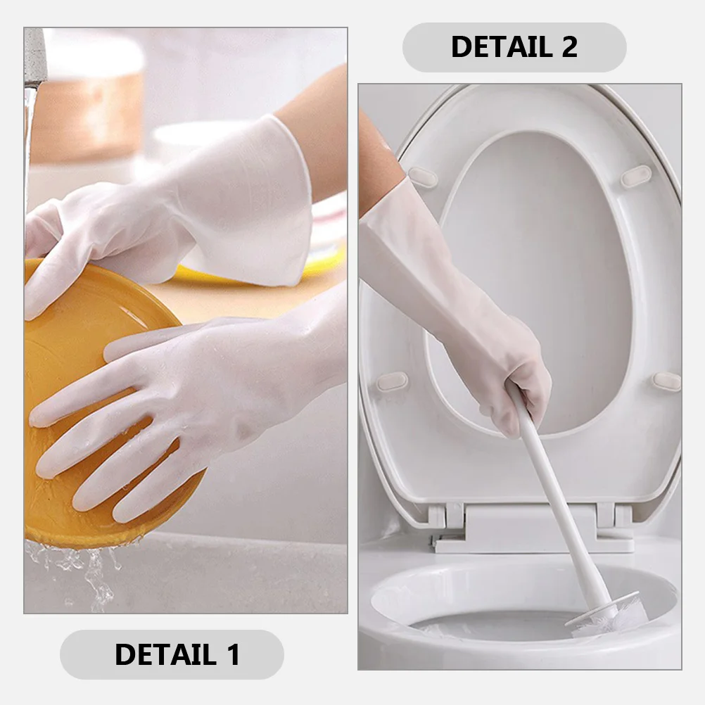2 Pairs Cleaning Gloves Reusable Commercial Dishwashing Emulsion for Kitchen Man
2 Pairs Cleaning Gloves Reusable Commercial Dishwashing Emulsion for Kitchen Man