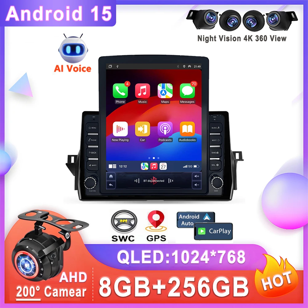9.7“ Android 15 For Toyota Camry 8 XV70 2020 - 2023 Car Radio Multimedia Video Player Navigation stereo GPS No 2Din DVD
9.7“ Android 15 For Toyota Camry 8 XV70 2020 - 2023 Car Radio Multimedia Video Player Navigation stereo GPS No 2Din DVD