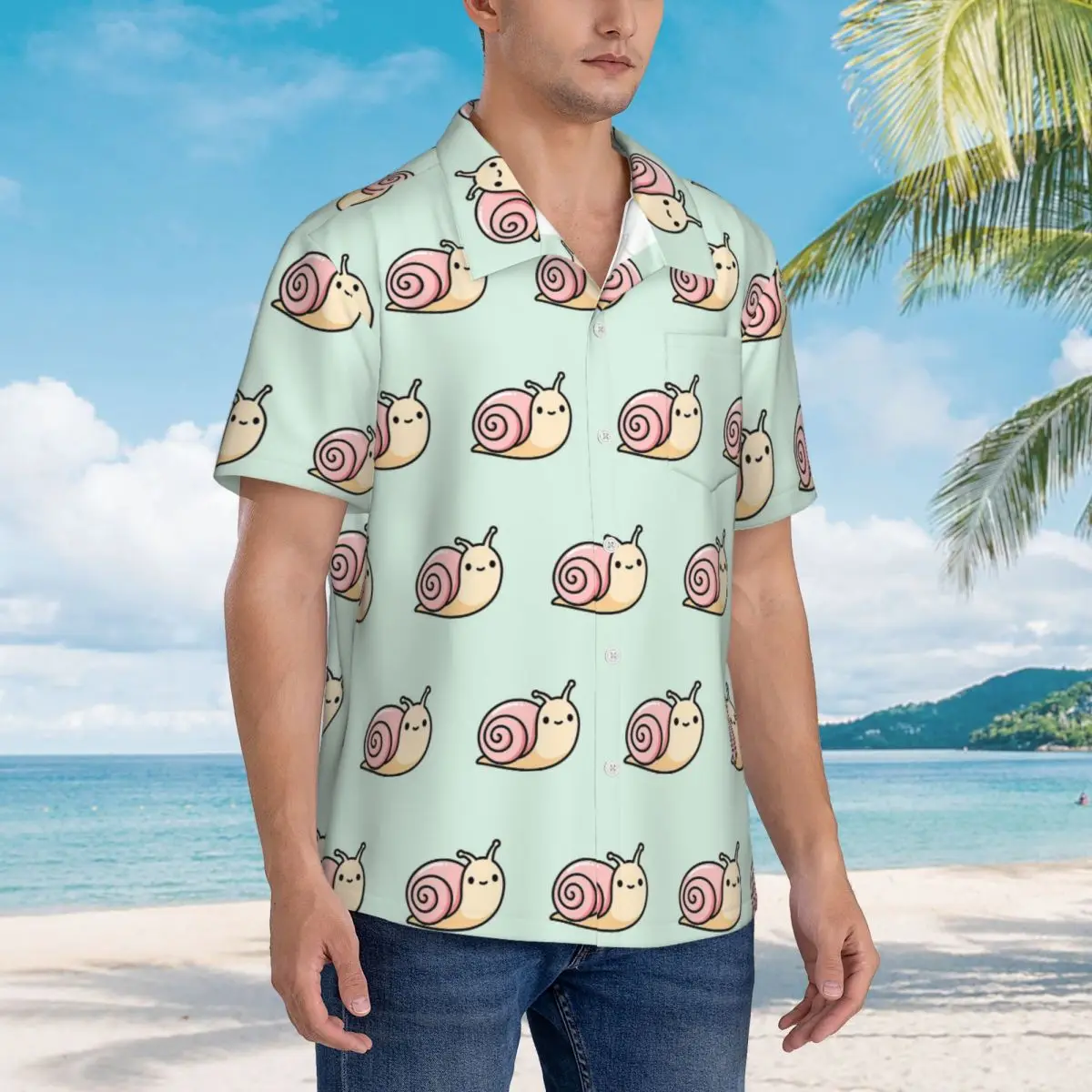 Snail Hawaiian Shirts Fashion Men Short Sleeve Shirt for Summer Beach Men's Button Tops
Snail Hawaiian Shirts Fashion Men Short Sleeve Shirt for Summer Beach Men's Button Tops