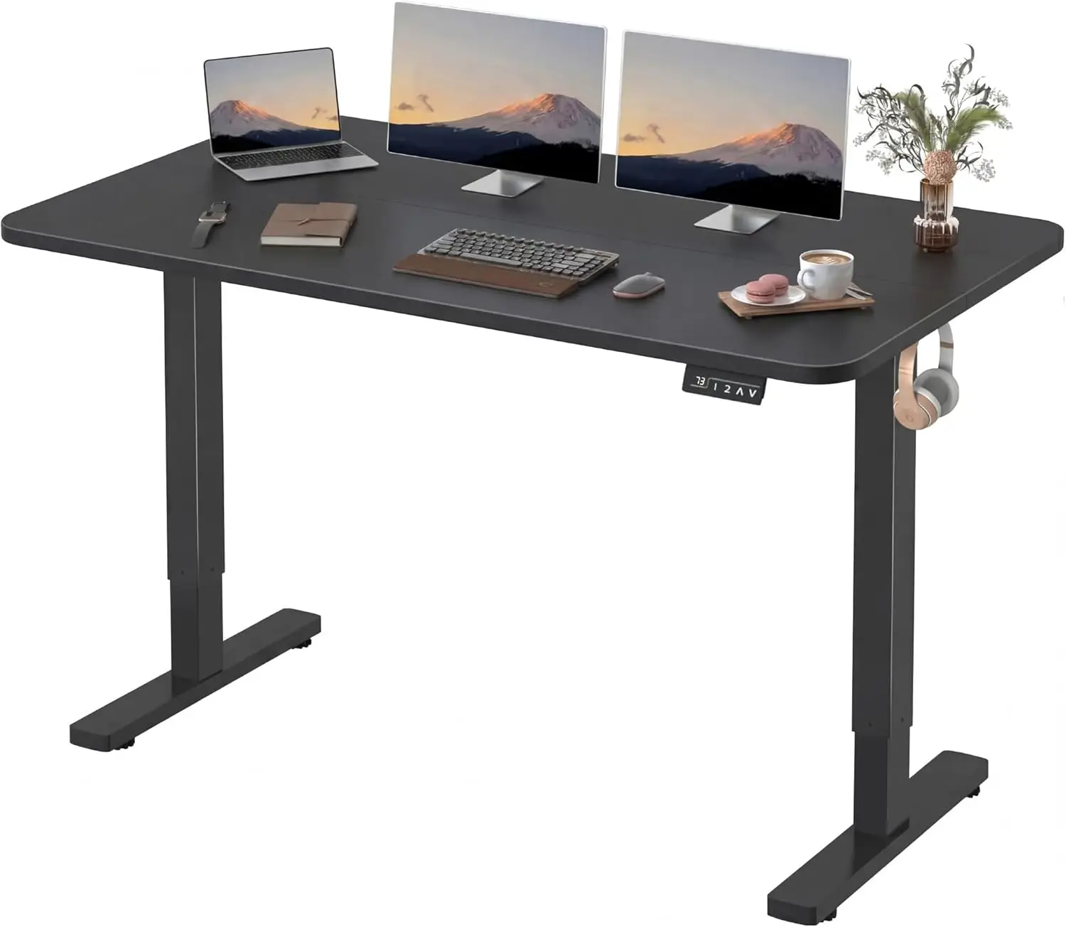 Electric Height Adjustable Standing Desk 55x24 Inches, Memory Preset, Sit Stand Desk for Home Office, Black
Electric Height Adjustable Standing Desk 55x24 Inches, Memory Preset, Sit Stand Desk for Home Office, Black
