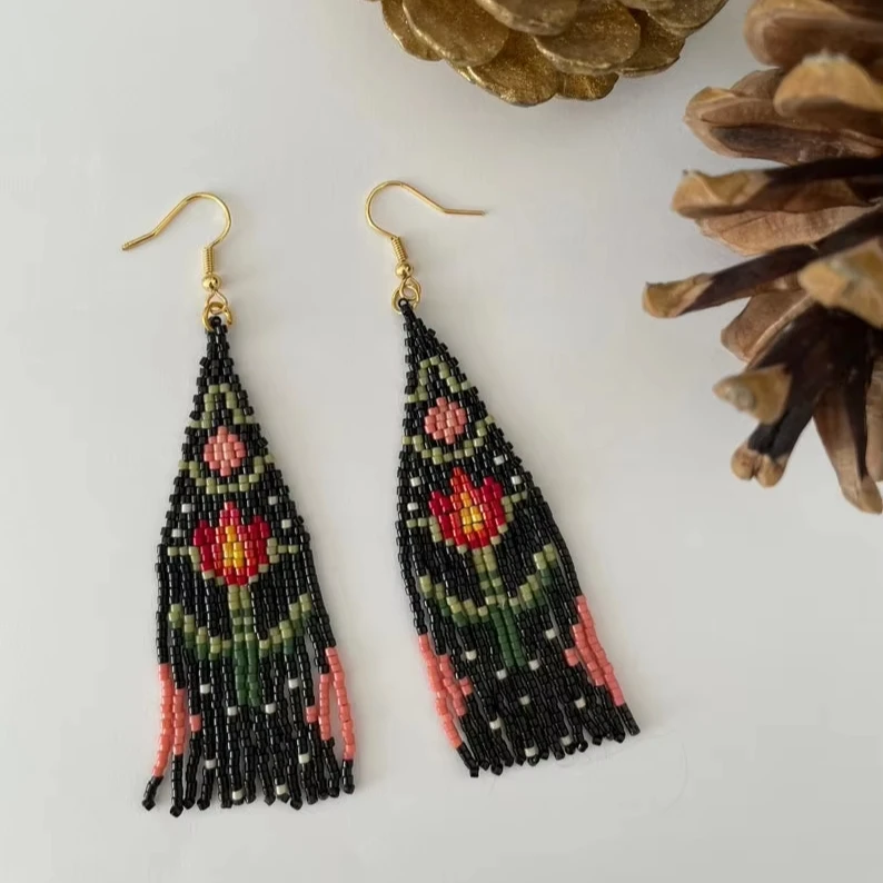 Rice bead earrings Tassel Flowers Originality Hand knitting Design Bohemia Alloy Fashion Simple Female Beaded earrings
Rice bead earrings Tassel Flowers Originality Hand knitting Design Bohemia Alloy Fashion Simple Female Beaded earrings