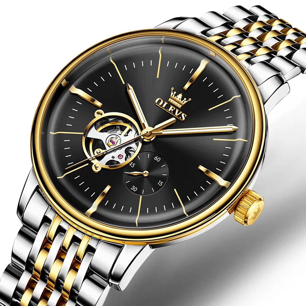 Luxury OLEVS Steampunk Men's Watch Ring Luxury Automatic Mechanical Watches Luminous waterproof Stainless Steel Strap Watch
Luxury OLEVS Steampunk Men's Watch Ring Luxury Automatic Mechanical Watches Luminous waterproof Stainless Steel Strap Watch