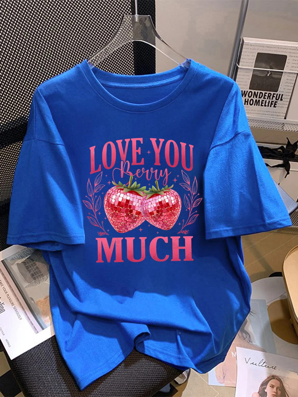100% Cotton Summer T-Shirts Womens Cherry, I Love It Very Much Prints Tops Comfortable Soft O-Neck T Shirt Casual Womans Clothes
100% Cotton Summer T-Shirts Womens Cherry, I Love It Very Much Prints Tops Comfortable Soft O-Neck T Shirt Casual Womans Clothes