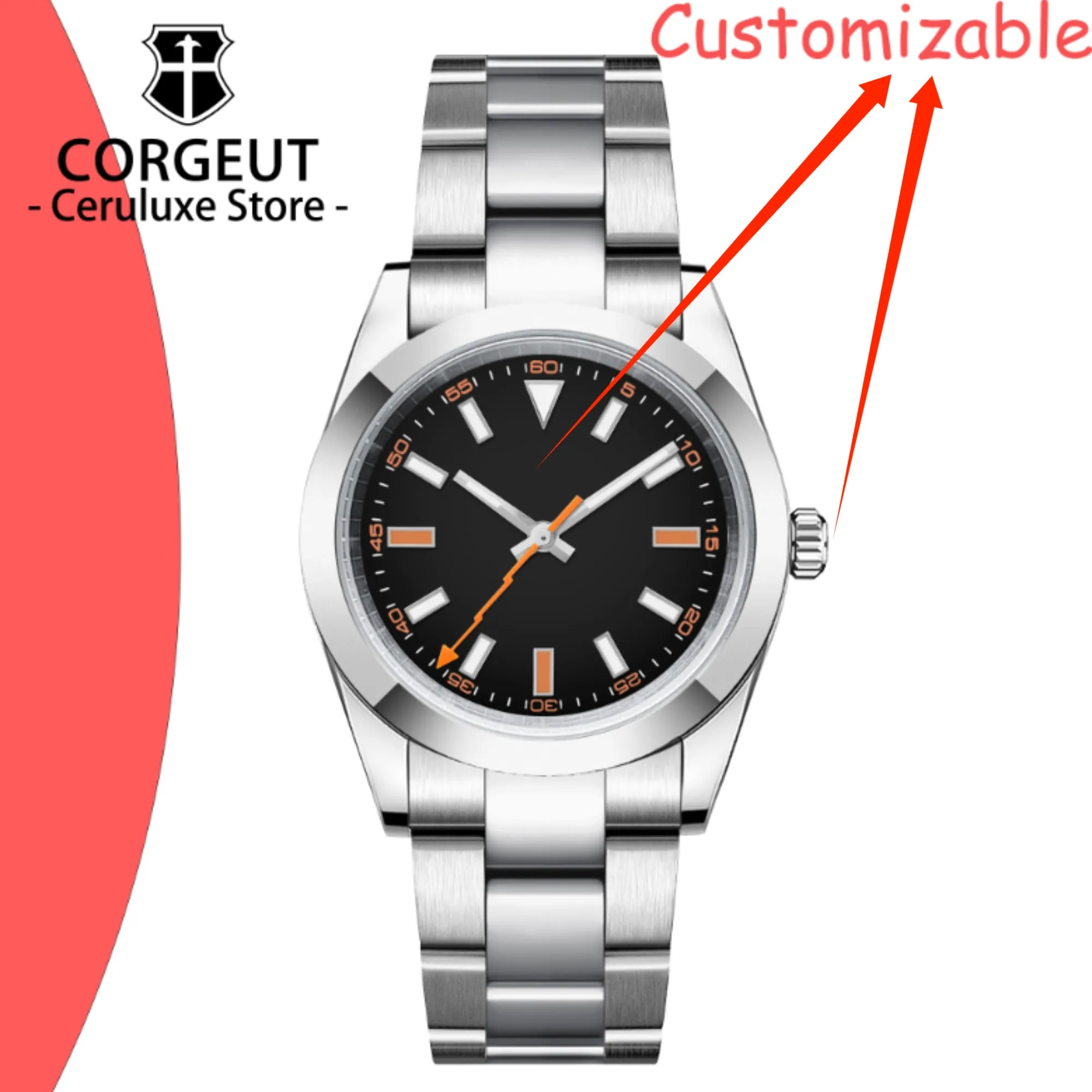 CUSTOM Logo 2026 36/39mm Men's Mechanical Watches Automatic Watches Men Luxury Sapphire crystal NH35 Stainless steel Wristwatch
CUSTOM Logo 2026 36/39mm Men's Mechanical Watches Automatic Watches Men Luxury Sapphire crystal NH35 Stainless steel Wristwatch