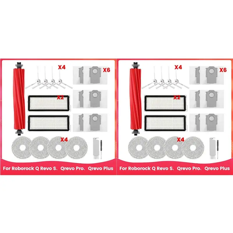 ABKJ-2 Set For Roborock Q Revo S, Qrevo Pro, Qrevo Plus Robot Vacuum Main Side Brush Hepa Filter Mop Pads Dust Bags
ABKJ-2 Set For Roborock Q Revo S, Qrevo Pro, Qrevo Plus Robot Vacuum Main Side Brush Hepa Filter Mop Pads Dust Bags