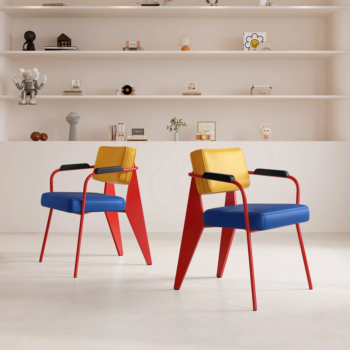 Dining chair Home cafe Backrest Metal armrest stool
Dining chair Home cafe Backrest Metal armrest stool