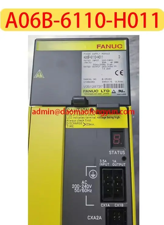 Genuine Original Product A06B-6110-H011 Second hand Drive Original Genuine,A06B 6110 H011,Fast shipping
Genuine Original Product A06B-6110-H011 Second hand Drive Original Genuine,A06B 6110 H011,Fast shipping