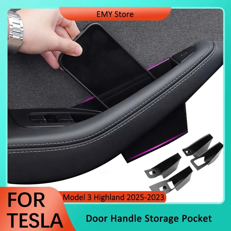 For Tesla Model 3 Highland 4Pcs Door Side Storage Box Front Rear Door Handle Case Tray Organizer 2024 2025 Interior Accessories
For Tesla Model 3 Highland 4Pcs Door Side Storage Box Front Rear Door Handle Case Tray Organizer 2024 2025 Interior Accessories
