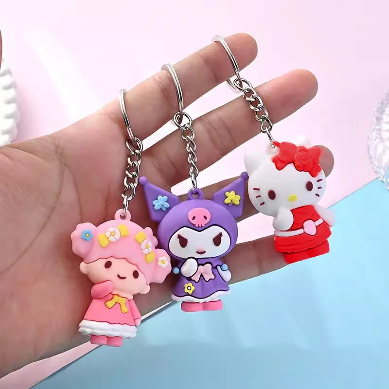 Sanrio брелок для ключей Kawaii Hello Kitty Kuromi фигурка кулон сумка подвесные подвески орнамент милые мультяшные брелки подарки для детей
Sanrio брелок для ключей Kawaii Hello Kitty Kuromi фигурка кулон сумка подвесные подвески орнамент милые мультяшные брелки подарки для детей