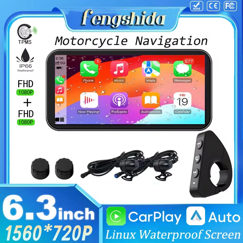 Универсальная навигационная система Motorrad для автомобиля, 6,3 дюйма, Android, GPS, IP67, Bluetooth
Универсальная навигационная система Motorrad для автомобиля, 6,3 дюйма, Android, GPS, IP67, Bluetooth