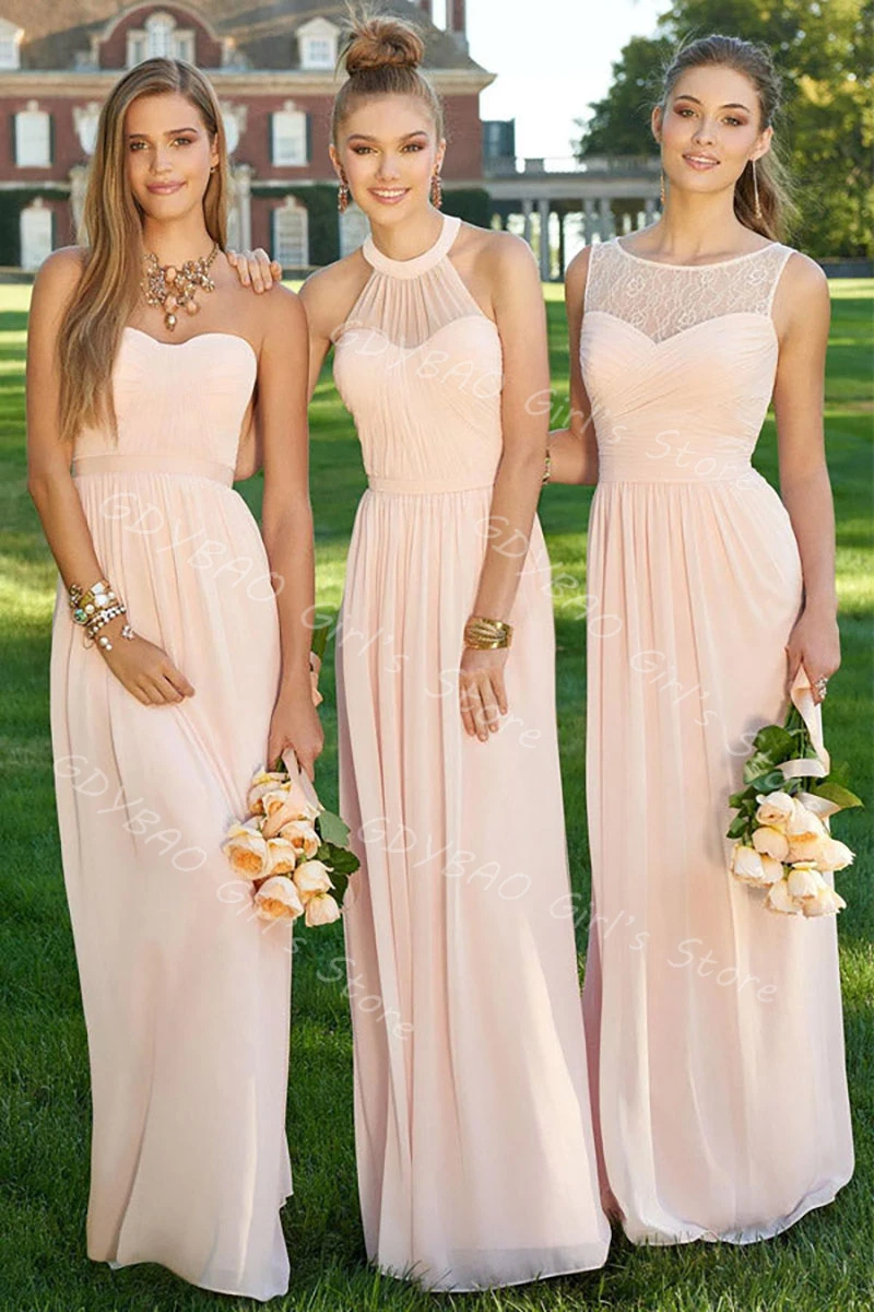 Blush Pink Bridesmaid Dress Classic A-line Pleated Chiffon Women's Wedding Guest Frock Long Custom Sleeveless Formal Party Gown
Blush Pink Bridesmaid Dress Classic A-line Pleated Chiffon Women's Wedding Guest Frock Long Custom Sleeveless Formal Party Gown