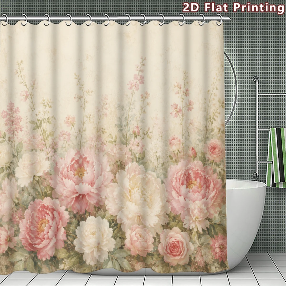 Romantic Floral Peony Shower Curtain Waterproof Botanical Pink Bathroom Decor Shower Curtain Liner Luxury Home Decoration
Romantic Floral Peony Shower Curtain Waterproof Botanical Pink Bathroom Decor Shower Curtain Liner Luxury Home Decoration