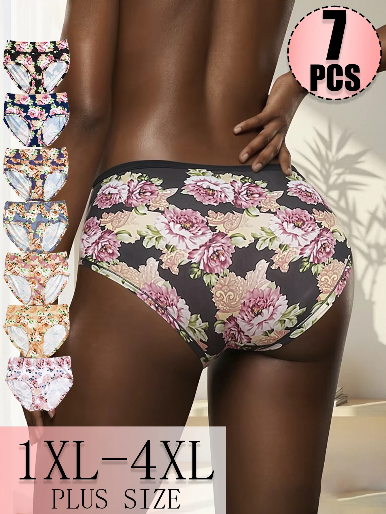 7pcs Women's Plus Size High Waisted Printed Panties Soft Skin Friendly And Comfortable Underwear
7pcs Women's Plus Size High Waisted Printed Panties Soft Skin Friendly And Comfortable Underwear