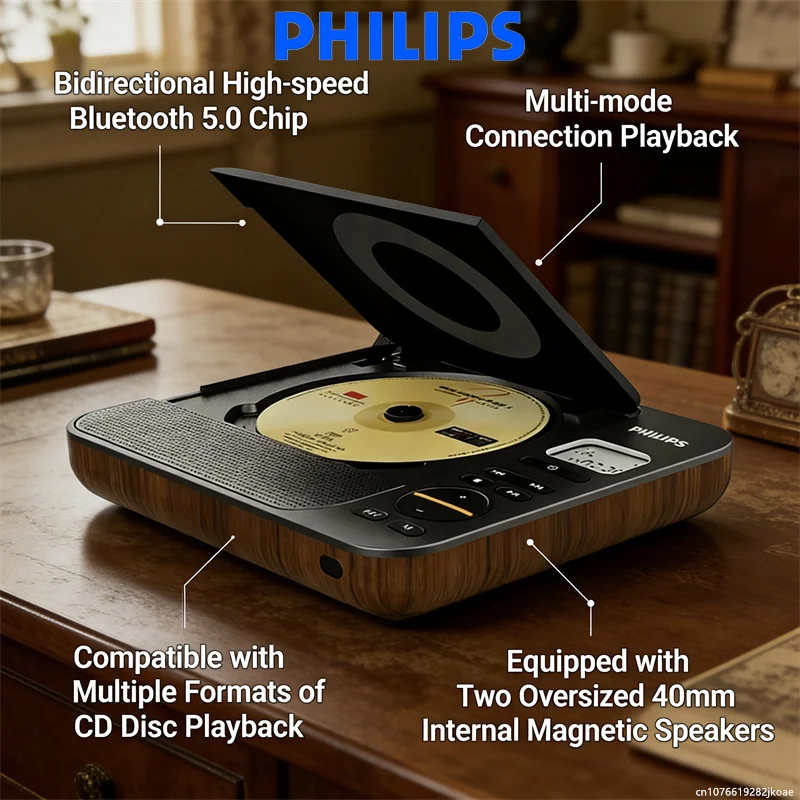 Новый CD-плеер Philips EXP5608 в ретро-стиле с беспроводным Bluetooth, USB/TF, домашняя настольная аудиосистема HiFi Stereo, MP3-плеер, колонка с длительным временем работы от батареи
Новый CD-плеер Philips EXP5608 в ретро-стиле с беспроводным Bluetooth, USB/TF, домашняя настольная аудиосистема HiFi Stereo, MP3-плеер, колонка с длительным временем работы от батареи