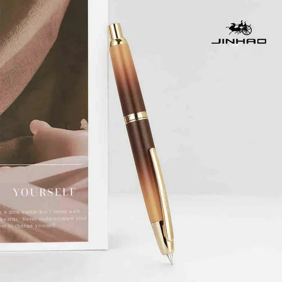 JINHAO Пресс-Акционная перьевая ручка с щелчком EF/F 0,38/0,5 мм, наконечник для кофе, градиент, герметичность, гладкое, полностью стальное письмо, письмо
JINHAO Пресс-Акционная перьевая ручка с щелчком EF/F 0,38/0,5 мм, наконечник для кофе, градиент, герметичность, гладкое, полностью стальное письмо, письмо