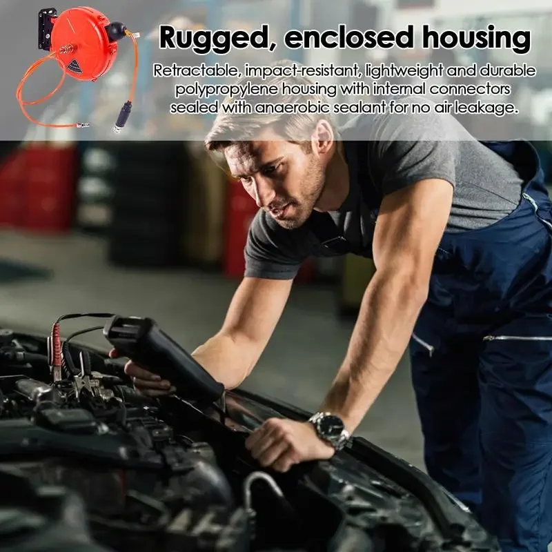 New Air Hose Reel 10m Automatic Rewind Commercial Reel Wall Mounted With Swivel Bracket Quick Coupler Air Compressor Accessories
New Air Hose Reel 10m Automatic Rewind Commercial Reel Wall Mounted With Swivel Bracket Quick Coupler Air Compressor Accessories