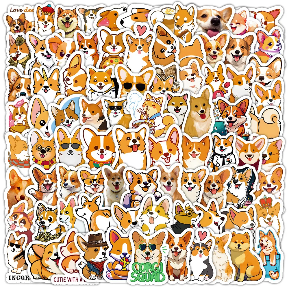 10/30/50PCS New Corgi Puppy Sticker Cartoon Animal Graffiti Stationery Computer Luggage Helmet Car Wall Sticker Toy Decoration
10/30/50PCS New Corgi Puppy Sticker Cartoon Animal Graffiti Stationery Computer Luggage Helmet Car Wall Sticker Toy Decoration