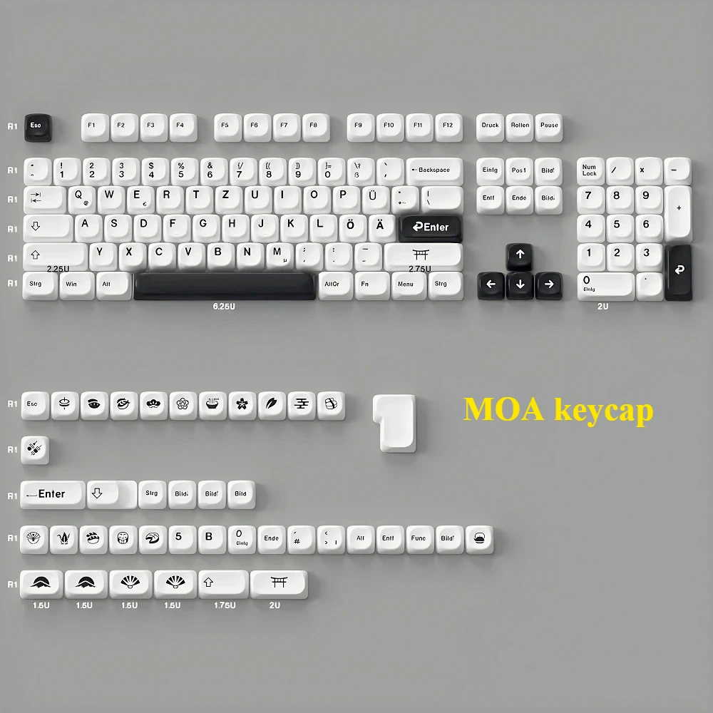 MOA Keycaps PBT 144 Keys Simple White Personalized for 60/80/87/98/104/108 Mechanical Keyboards
MOA Keycaps PBT 144 Keys Simple White Personalized for 60/80/87/98/104/108 Mechanical Keyboards