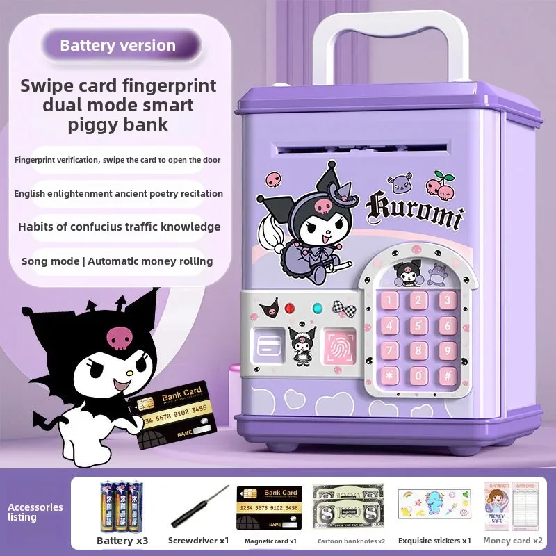 Sanrio Kuromi копилка детская коробка для пароля Kawaii творчество Cinnamoroll детская банка анти-осенние деньги качающиеся автоматически
Sanrio Kuromi копилка детская коробка для пароля Kawaii творчество Cinnamoroll детская банка анти-осенние деньги качающиеся автоматически